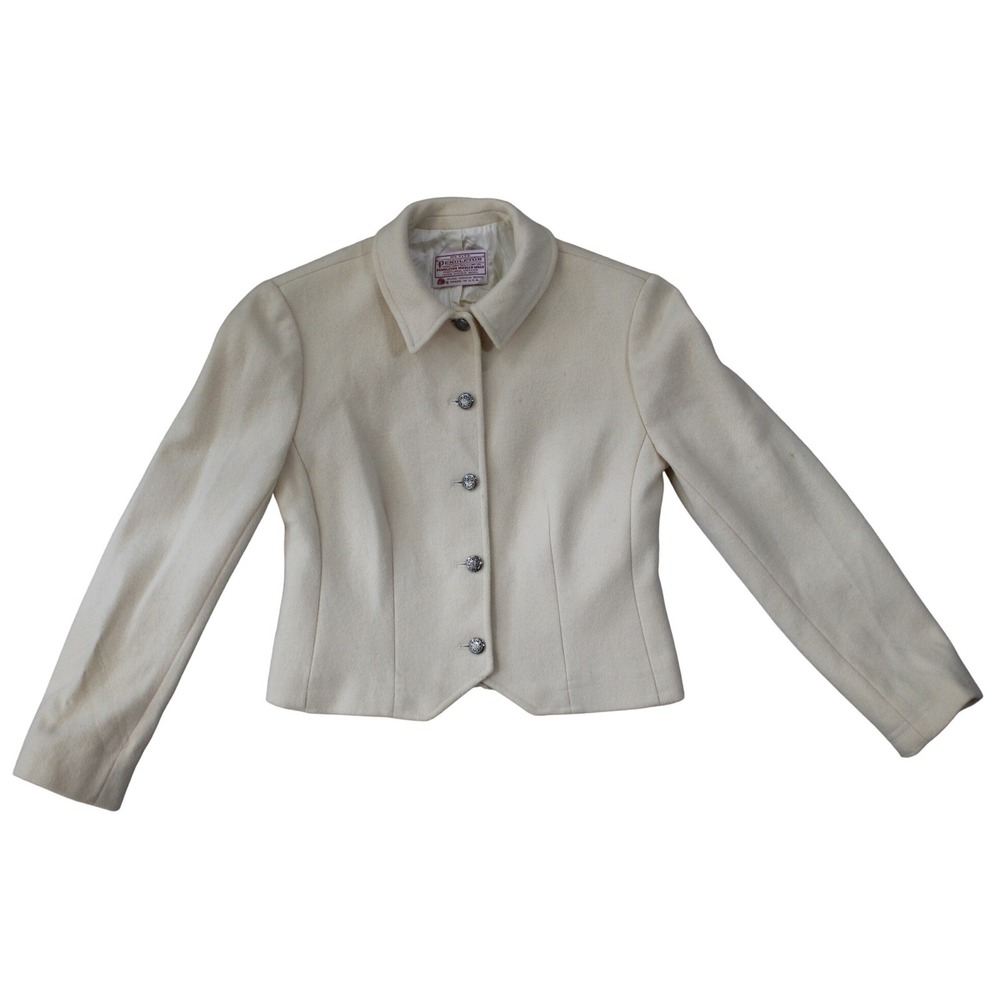 Pendleton Petite Ivory Wool Jacket Blazer Western… - image 1
